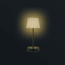 Table lamp — warm omnidirectional glow